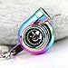 maycom Creative Sleeve Spinning Turbo Turbine Turbocharger Keychain Key Chain Ring Keyring Keyfob (Neo Rainbow)