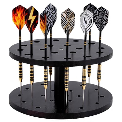 nbeads Support en Bois pour Fléchettes, 14.5x8.9cm Support de Fléchettes