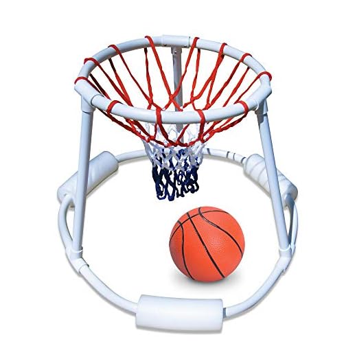 24" Red, White and Blue Water Sports Swimming Pool Floating Basketball Game