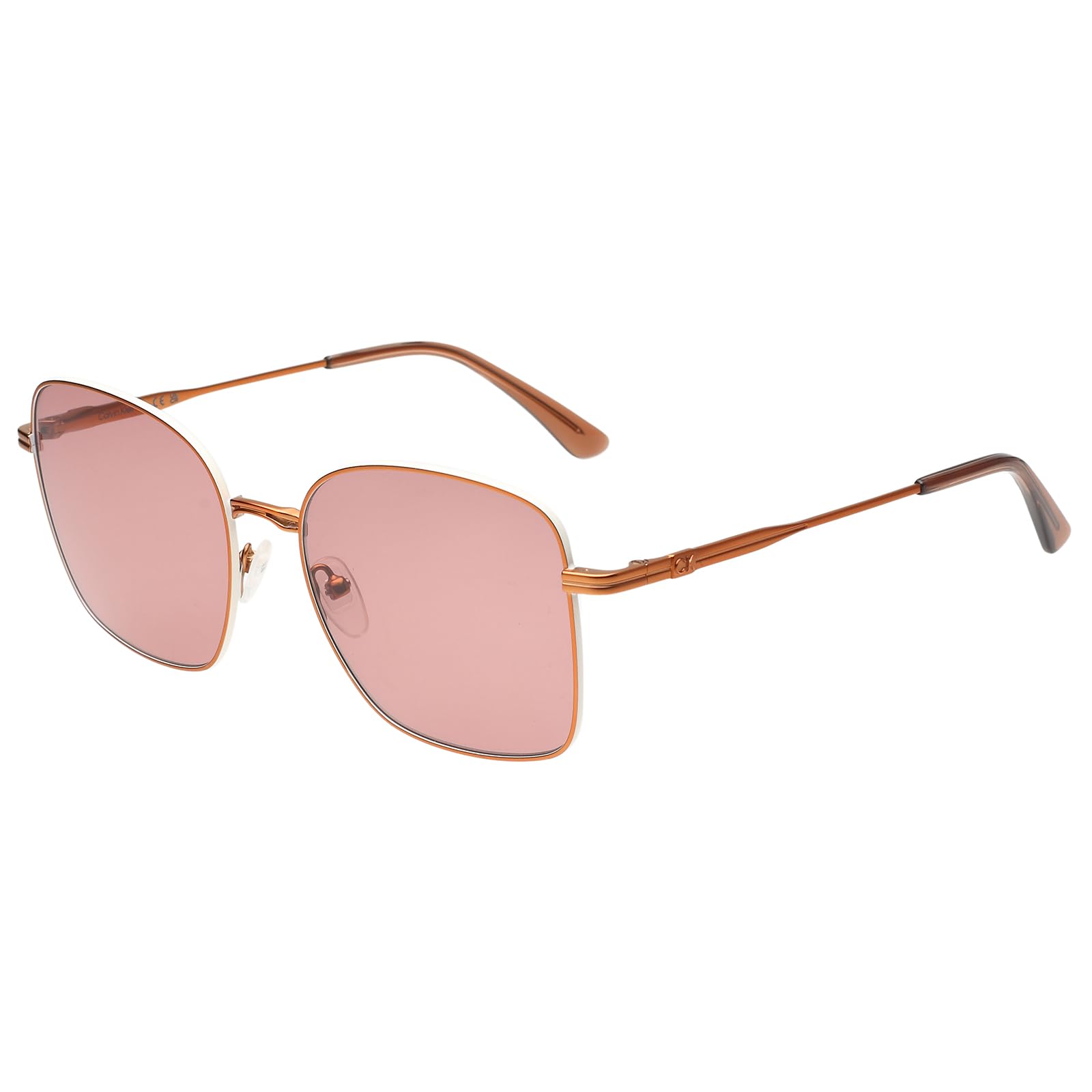 calvin klein |Brown Full Frame Square Sunglasses|100% UV Protected (Uv 400) Pink Lens|Women's|Large|CK 23100 108 56 S-picture-44