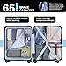 AnyZip Suitcase Hardside PC ABS Lightweight USB Luggage with Wheels TSA Lock Checked-Medium 24 Inch Light Blue
