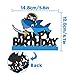 Glitter Pirate Shark Happy Birthday Cake Topper,Sea Animal Shark Theme Kid Birthday Cake Decor.Nautical Sailing Themed for Birthday or Baby Shower Party Decor Supplies