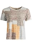 Lässiger gerader Schnitt khujo Damen T-Shirt, Farbe:Boho-Block-Print;Größe:M