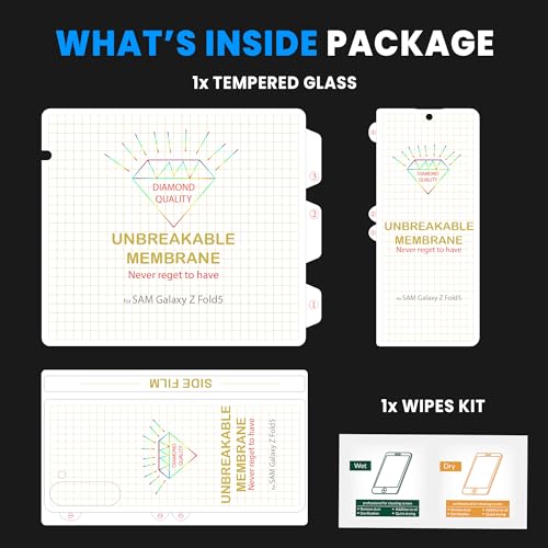 Image of FIRST MART Front and Back Matte Screen Protector for Samsung Galaxy Z Fold 5 / Z Fold5 with Installation Kit | TPU Anti-Glare Membrane, Fingerprint Working, Bubble-Free| Edge to Edge Coverage