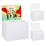 Uniclife 3 Pack Ballot Boxes with Slot 6.5
