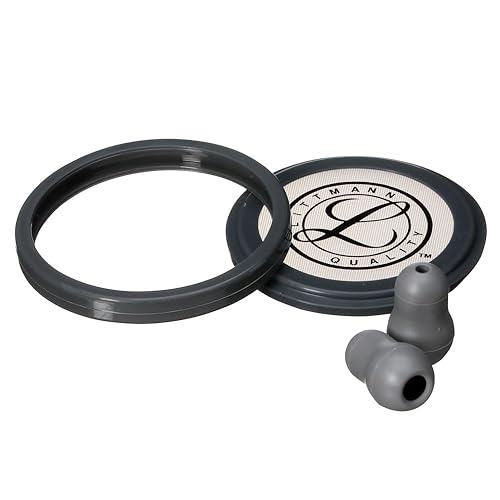 Miniatura 3 de 3M Littmann Kit de piezas de repuesto para estetoscopio, gris, compatible con Master Cardiology, incluye orejeras pequeñas de sellado suave a