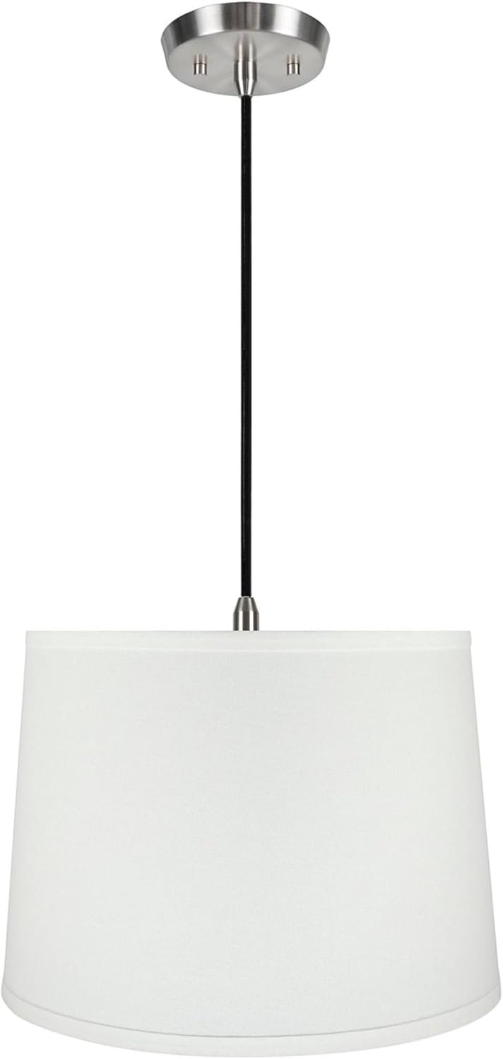 Aspen Creative, Washing Blue, 72306-11 One Hanging Pendant Ceiling Light with Transitional Hardback Empire Fabric Lamp Shade, 14" Width