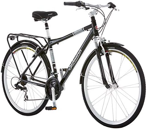 Schwinn Discover Hybrid Bike for Men and Women, 21-Speed, 28-inch Wheels, 18-inch/Medium Frame, Black
