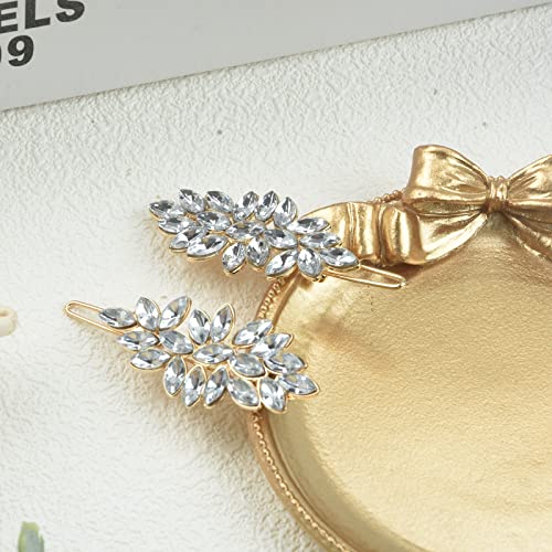 Rhinestone Hair Pins, Crystal Hair Clips, Handmade Cute Hair Barrettes, Hollow Geometric Hairpins, Elegant Metal Hairpin Hair Accessories Headwear Styling Tools, Gifts For Women Girls #TOP3