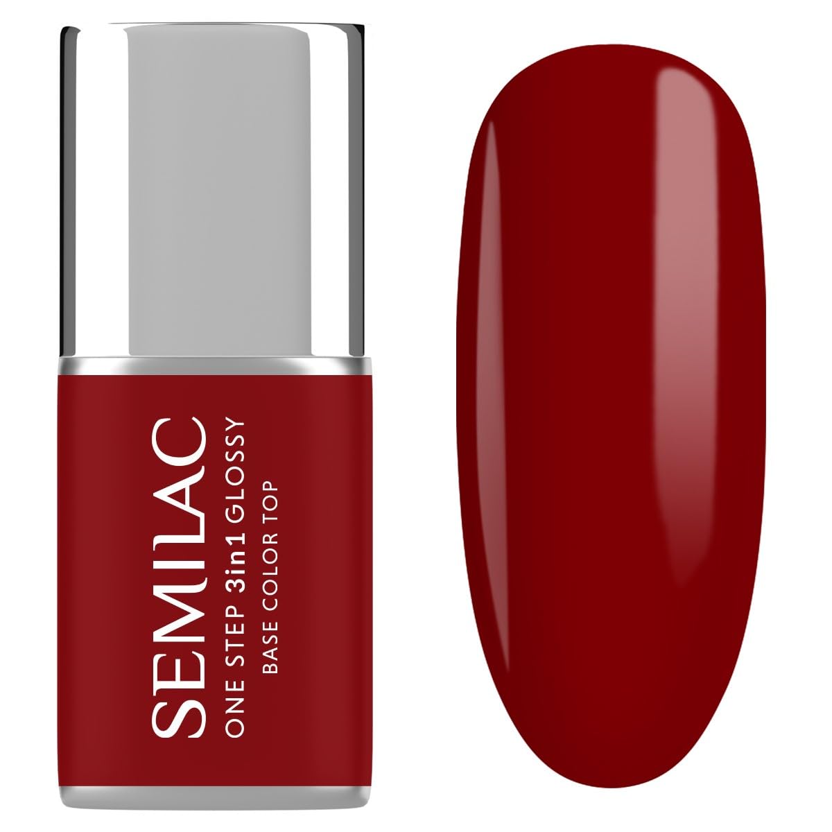 Semilac Lakier Hybrydowy Formuła 3w1 One Step S575 Dark Red 7ml