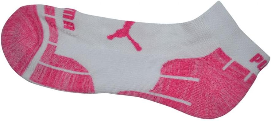 Puma Low Cut Socks - Women's - 6 Pairs (3 Pink, 3 White)