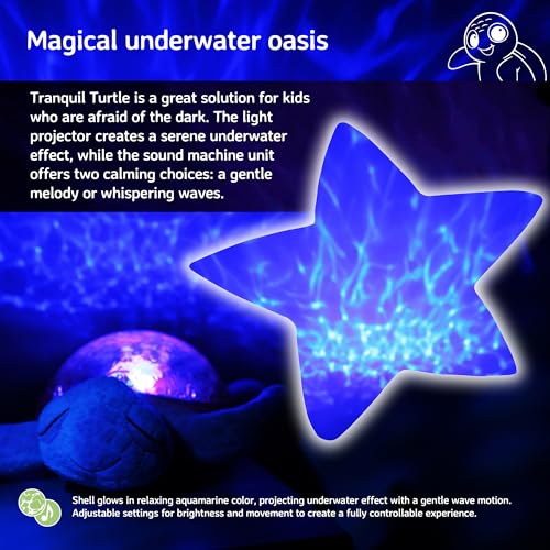 Cloud b Ocean Projector Nightlight with White Noise Soothing Sounds | Adjustable Settings and Auto-Shutoff | Tranquil Turtle - Pink - Thumbnail 6
