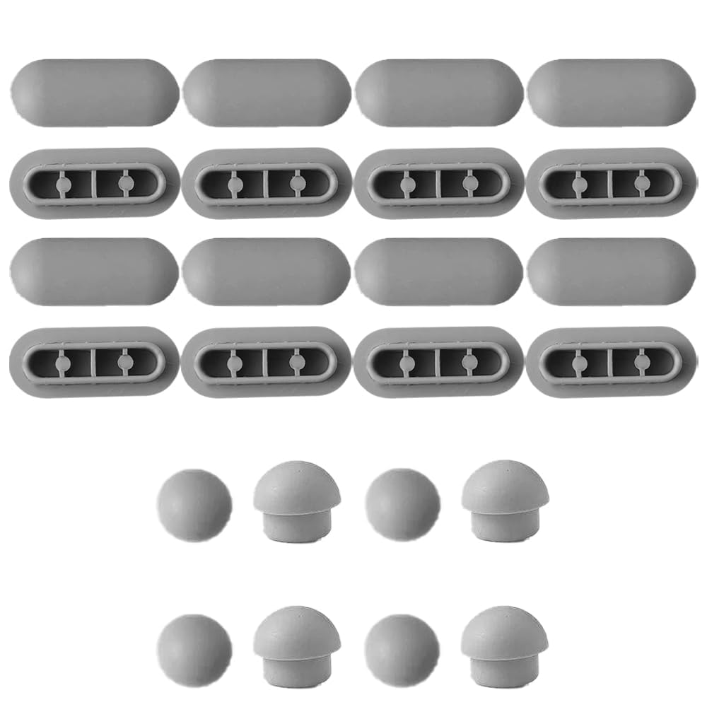 24 Pcs Toilet WC Seat Buffer Set Bumpers Anti-Noise Replacement Cushioning Pads Durable and Sturdy Convenient to Use Bumpers Gasket Noise Dampening Spare Part(Grey)-image-16