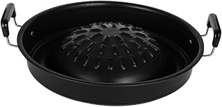 MAGICLULU Parrilla Para Barbacoa De Acero Inoxidable Resistente De 35 Cm Color Negro Para Fiestas Familiares