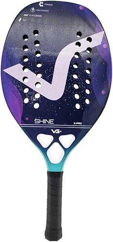 Raquete de Beach Tennis Shine 12K Carbon VG Plus