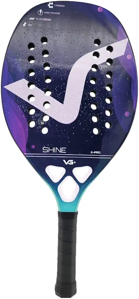 Raquete de Beach Tennis Shine 12K Carbon VG Plus