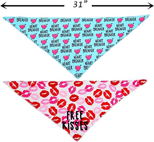 Valentines Day Dog Bandana, 4 Pack Pet Valentine Scarf For Small Medium Large Dogs #TOP4