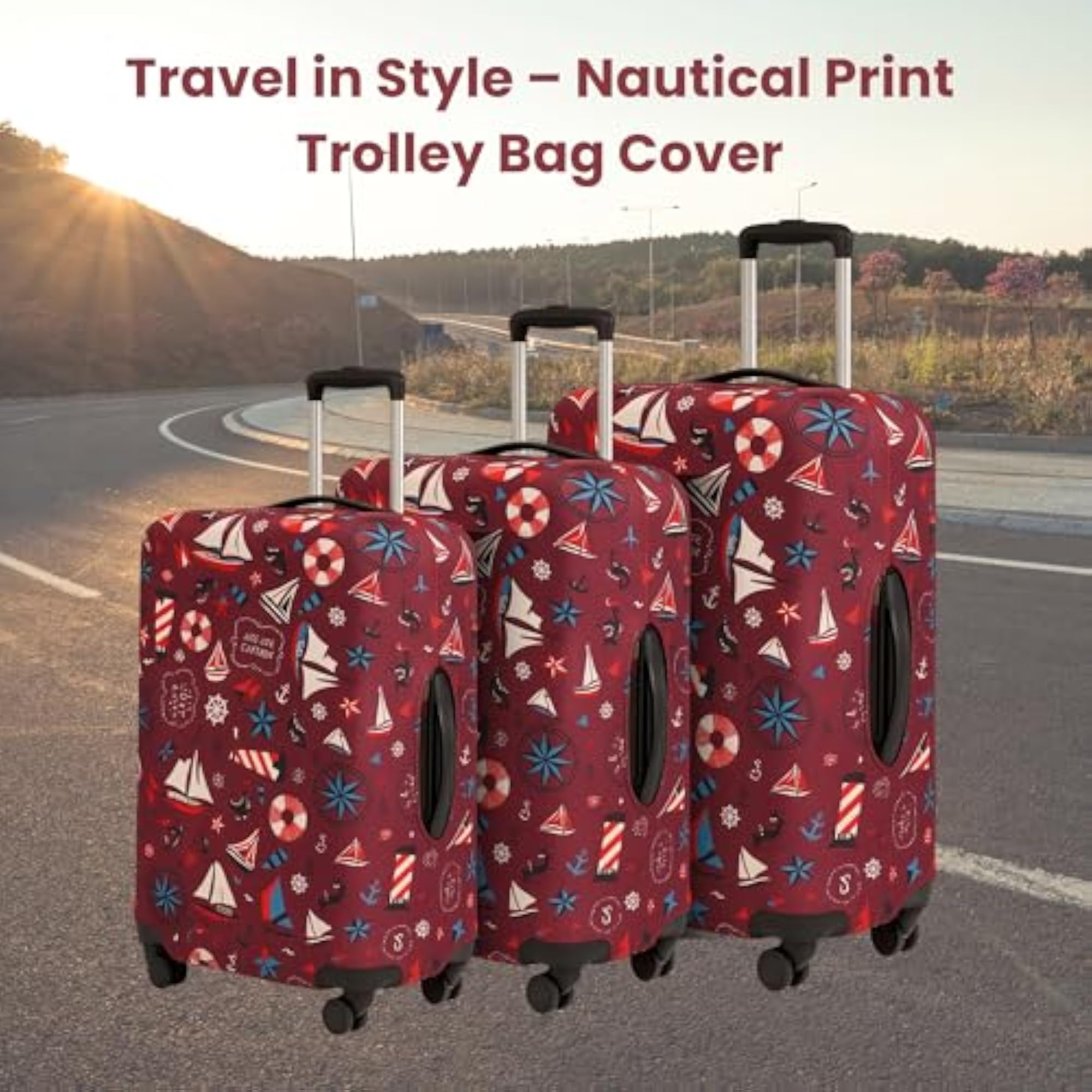 Trolley Bag Cover Set of 3, Small Medium Large