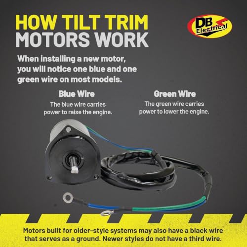 Image of DB Electrical TRM0071 Tilt & Trim Motor Compatible with /Replacement for Yamaha 40MJH, 50EJR, C50TLR 2001, 40TLR 2001-2006, 50TLR 2001-2010, C40TLR 2001-2003, F50TJR 2002-2004 6259, 10834N