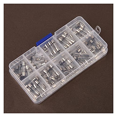 Kit de fusibles de tubo de vidrio rápido 5 x 20 mm, 100 piezas miniatura 5