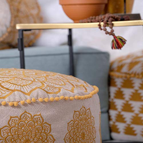Mandala Life ART Böhmischer Hocker Osmanische Abdeckung -60x20 cm - Luxus-Hocker mit handwerklichem Raumdekor für… – Bild 6