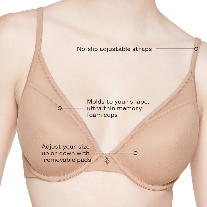 ThirdLove Classic Plunge Bra, Sexy Underwire V-Neck Bra for Small Breasts, Low Cut, No-Show Lines, Women's Everyday Comfort - Image 3