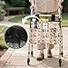 LedBack Basket for Walkers for Seniors Detachable Walker Accessories Daisy Cat Pattern Durable Organizer Pouch Large Capacity Storage Bags with Fixed Ropes