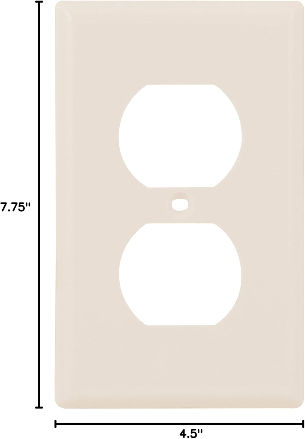 Power Gear Outlet Wall Plate Cover, 1 Gang, Outlet Covers, Light switch cover, 2.75” x 4.5”, Screws Included, Almond, 1 Pack, 11673