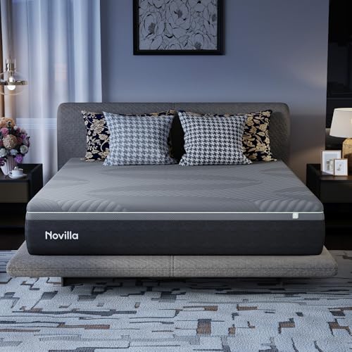 Image of Novilla AiryFlow 12 Inch King Mattress, King Size Gel Memory Foam Mattress