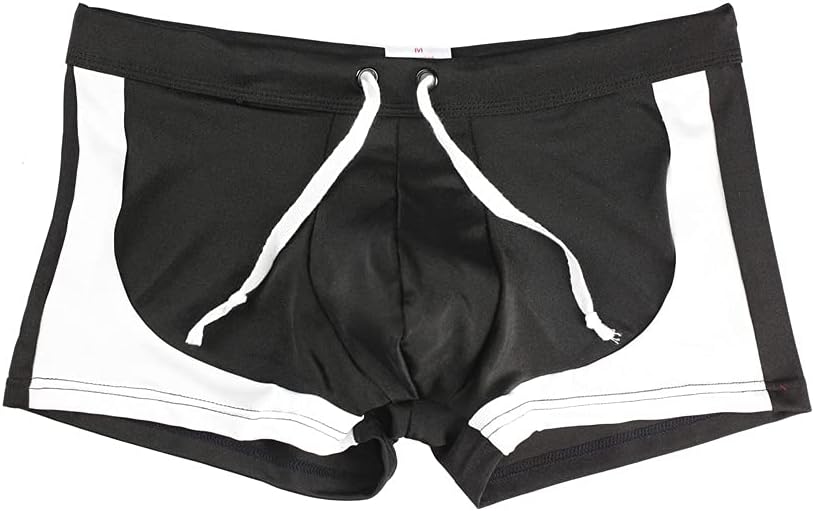 COMLIFE Mens Swimwear Boxer Briefs Patchwork Square Leg Swim Suits