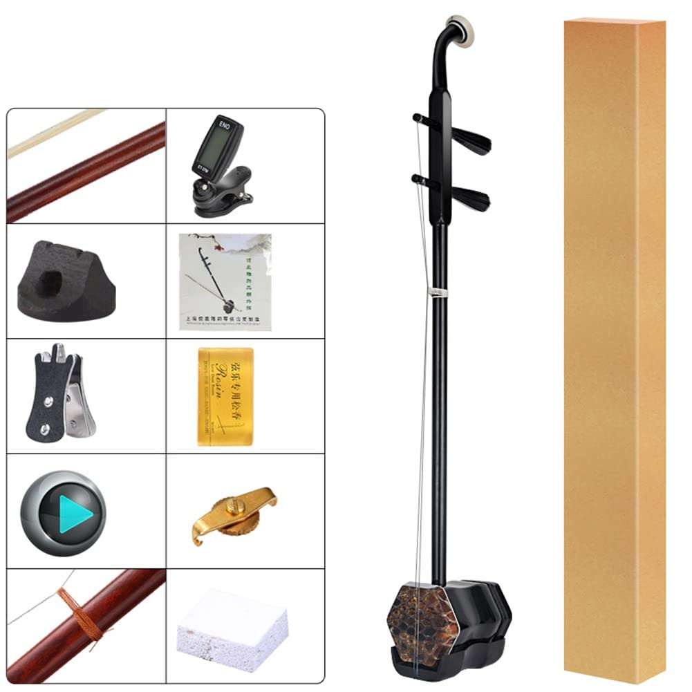 Cinese Erhu, Professionale 2 Stringhe Violino + Accessori Gratuiti Strumenti Nazionali Tradizionali Erhu per Principianti, Test di Valutazione, Adulti, Bambini in Generale