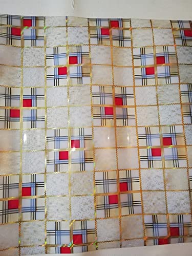 Masa Örtüsü, Şeffaf 1,4 mm 100 cm x 150 Kalın Desenli Pvc Kaymaz Masa Örtüsü Koruyucu 100 CM X 150 CM