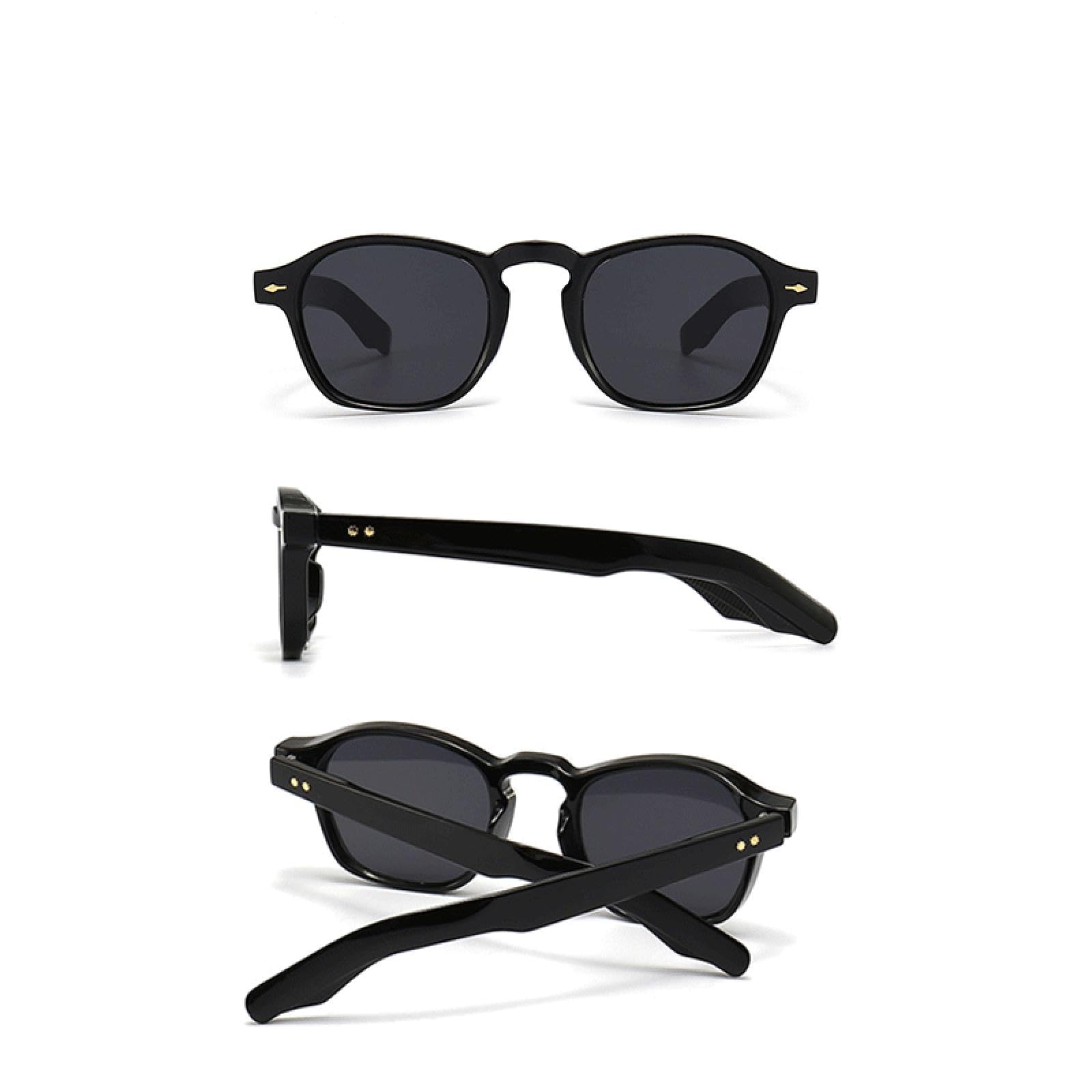 Damskie modne okulary przeciwsłoneczne do jazdy samochodem Uv400 Retro Gradientowe męskie okulary przeciwsłoneczne (czarne TeaPink)