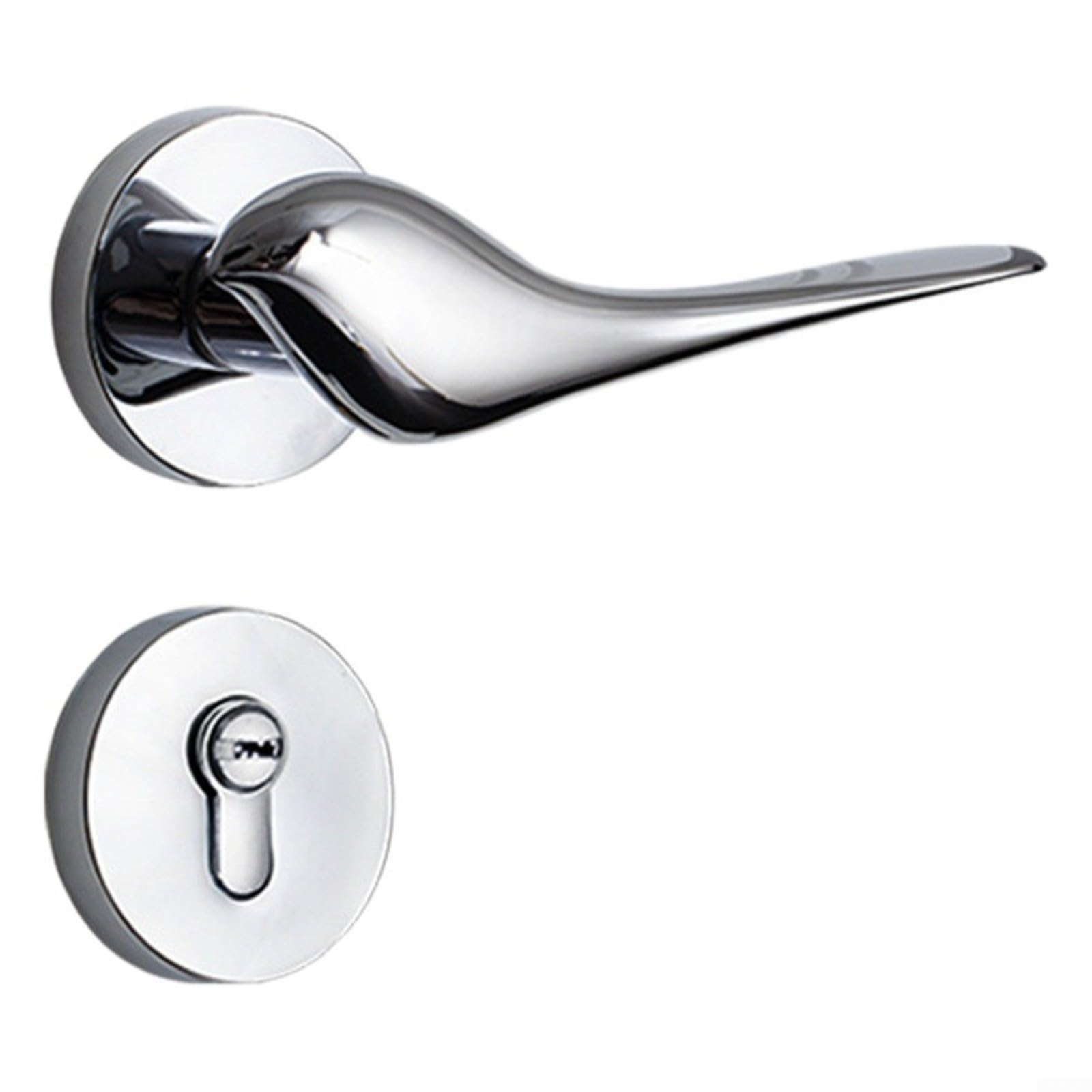 Serrure de porte silencieuse dorée au design oiseau haut de gamme