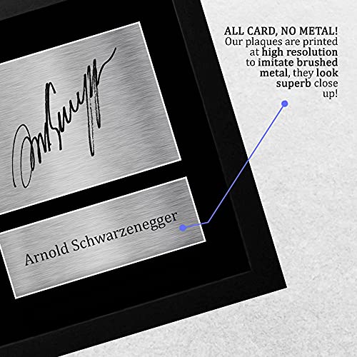 Foto firmada de Arnold Schwarzenegger en marco A4 para fans del culturismo 5