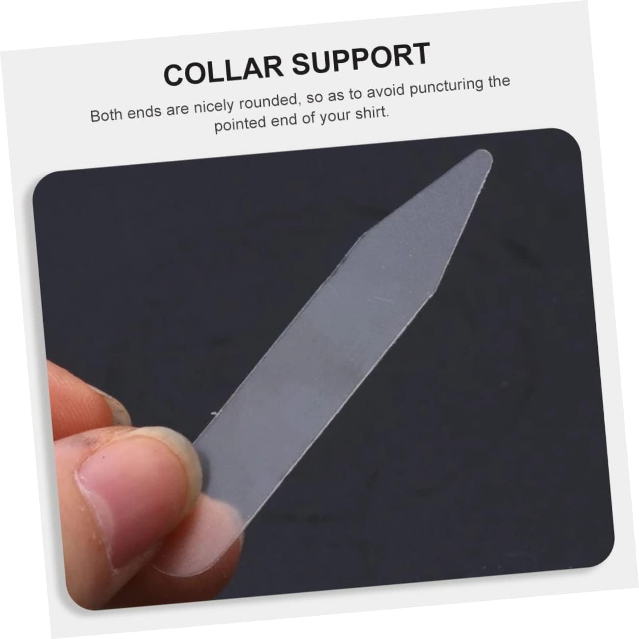 FRCOLOR 300pcs PET Collar Stays for Dress Shirts High-Temperature Resistant Collar Support Inserts Anti-Buckling Design for Men and Women