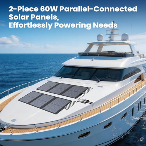 Image of FlexSolar 2‑Pack 60W N‑Type Solar Panel Charger Lightweight and IP67