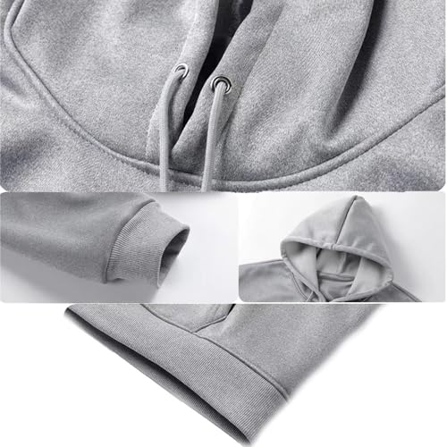 Proptmiina - Unisex Heated Hoodie, Heated Pullover Hoodie (Color : Black, Size : Large)4