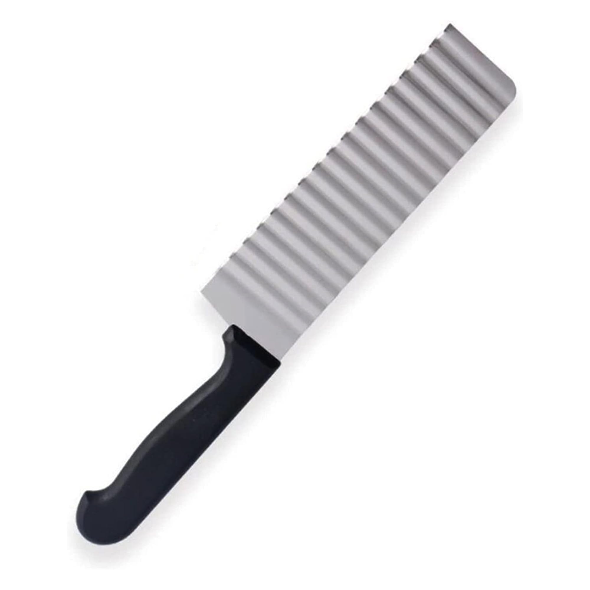 Crinkle Slicer, Stainless Steel Potato Chip Knife French Fries Chips Chopping Knives for Potato Chips, French Fries, Fruits and Vegetables Waves Cutting Tool (Pack of 1)