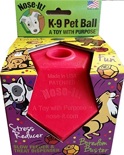 Nose-It K-9 Pet Ball Flex Plus Red A Toy with Purpose