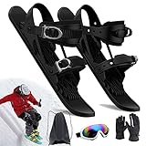 🎿 [Disfrute de los deportes de invierno] ¡La combinación de snowboard y patines trae la emoción del patinaje a la pista! Se pueden utilizar para pistas internas y externas, parques de nieve, senderos forestales e incluso esquí de fondo.