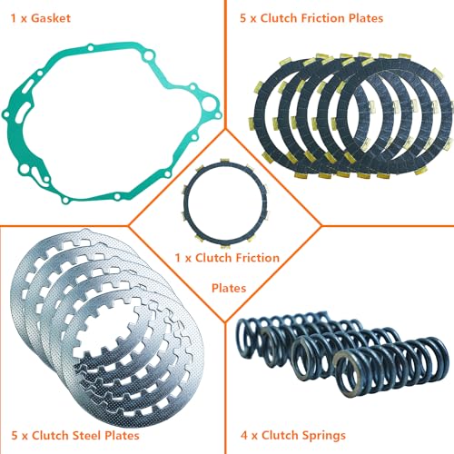 Image of Clutch Friction Steel Plates Kit & Gasket for TTR 225 TTR230
