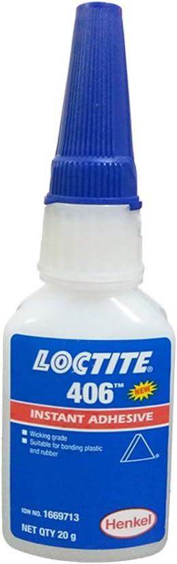 Genuine Henkel Loctite 406 Super Glue - Instant Adhesive - 20g (0.70 Oz) - Ideal for use on Plastic & Rubber : Industrial & Scientific