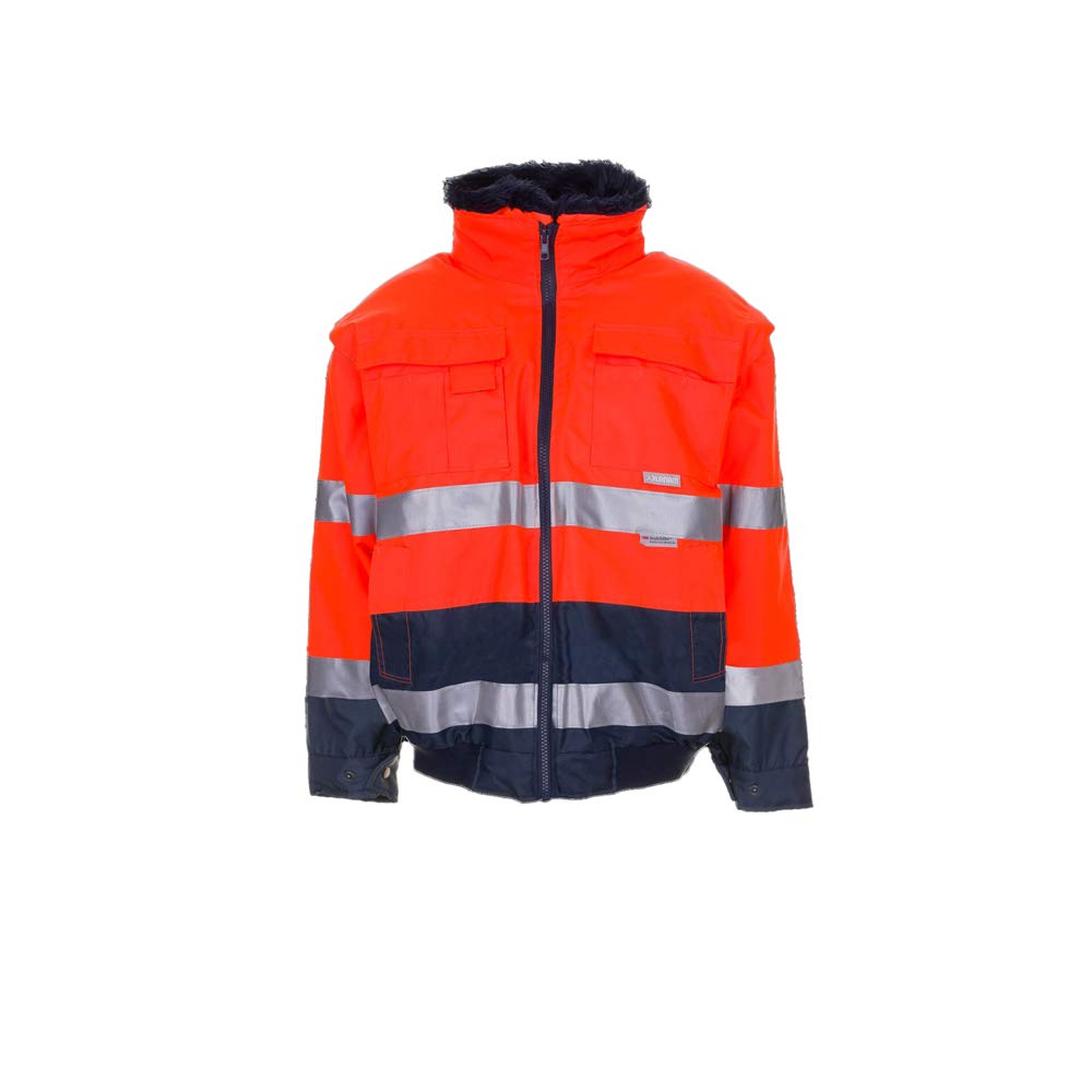 Planam 2046064 Warnschutz-Komfortjacke, Orange/Marine, Größe XXXL