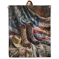 Cowboy Boots and American Flag