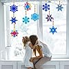 30 Sets Winter Snowflake Suncatchers Craft Kits DIY Glow In The Dark Window Paint Art Kit Christmas Snowflake Craft for Classroom Winter Christmas Holiday Seasonal Activities Art Project (Style1) #1