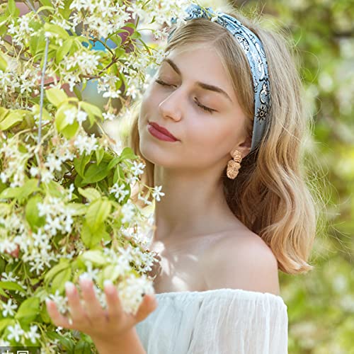 Rattan Earrings For Women Rattan Hoop Earrings Handmade Woven Straw Wicker Earrings Bohemian Statement Summer Beach Jewelry #TOP4