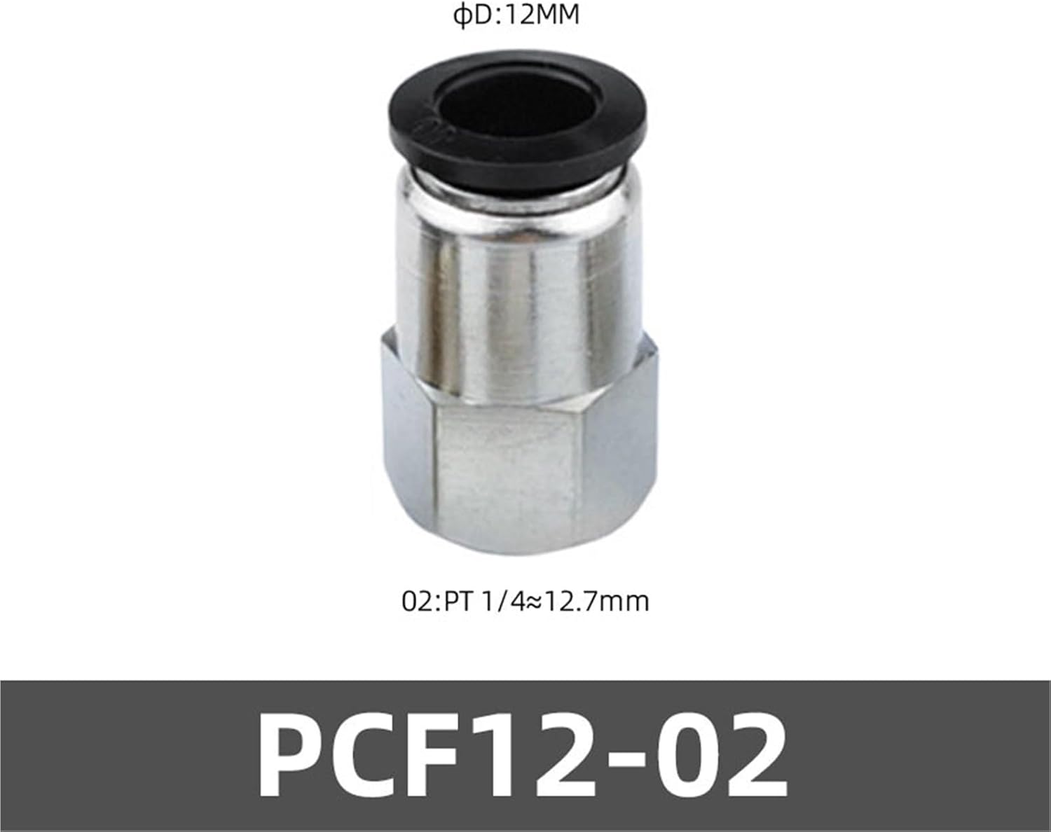 1/10/20PCS PCF Pneumatic Fitting 1 4 Inch Nickel Plated Brass Air Quick Connector for Compressor System Industrial Standard​(PCF12-02,1 PC)