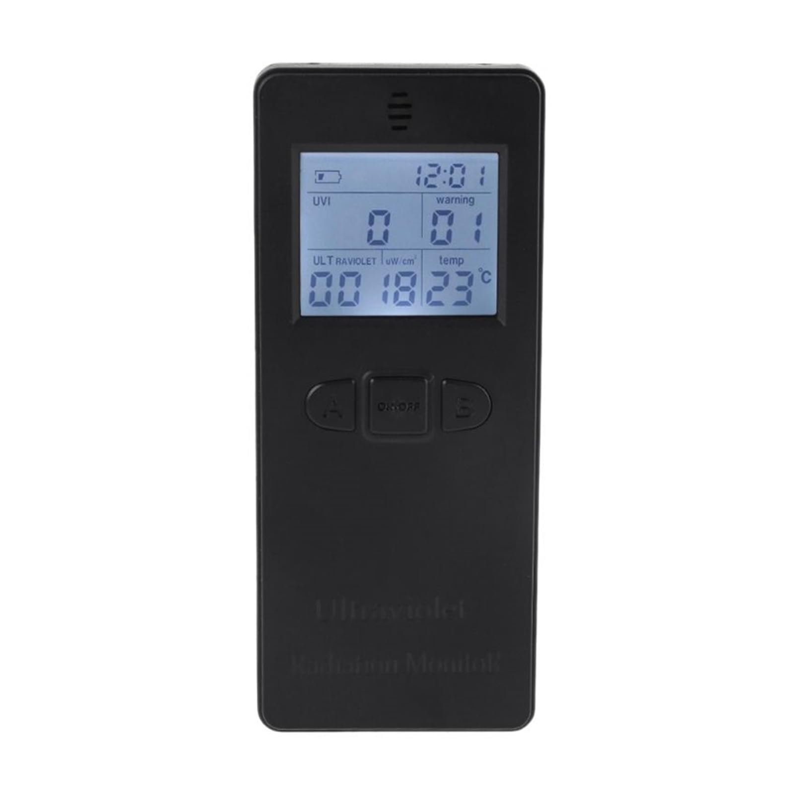 Tint Meter, Digital UV Radiometer Ultraviolet Radiation Detector UVI Meter, Dosimeter Tester Counter with Temperature Display