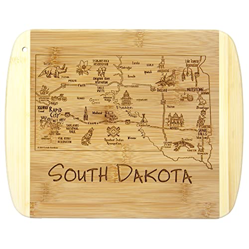 Image of Totally Bamboo A Slice of Life South Dakota State Serving and Cutting Board, 11 inch x 8.75 inch